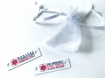 Personalised Medical ID Info ICE Emergency Contact Metal Trainer Tags